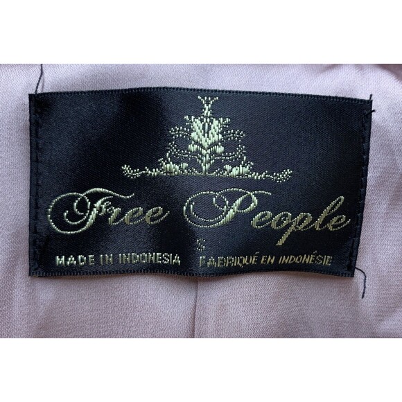 Free People Pink Faux Fur Coat Women's Size S Fluffy Cropped Jacket Boho Chic - Picture 2 of 11